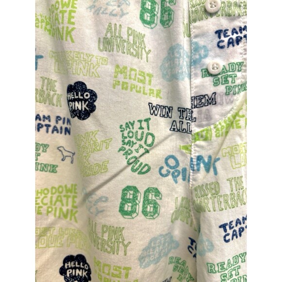 Vintage PINK Victorias Secret y2k lounge Pajama Pants L The University Of Pink - Picture 2 of 10